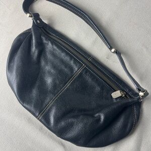 Liz Claiborne Black Leather Hobo Bag